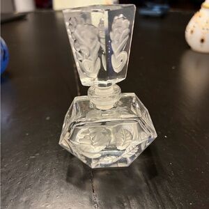 Vintage Clear Glass Perfume Bottle